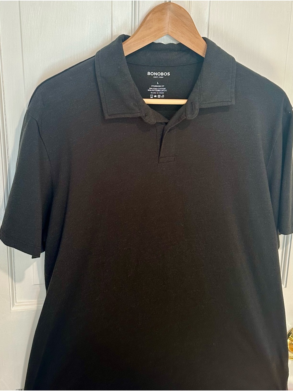 Bonobos Men's Black Short-Sleeve Polo